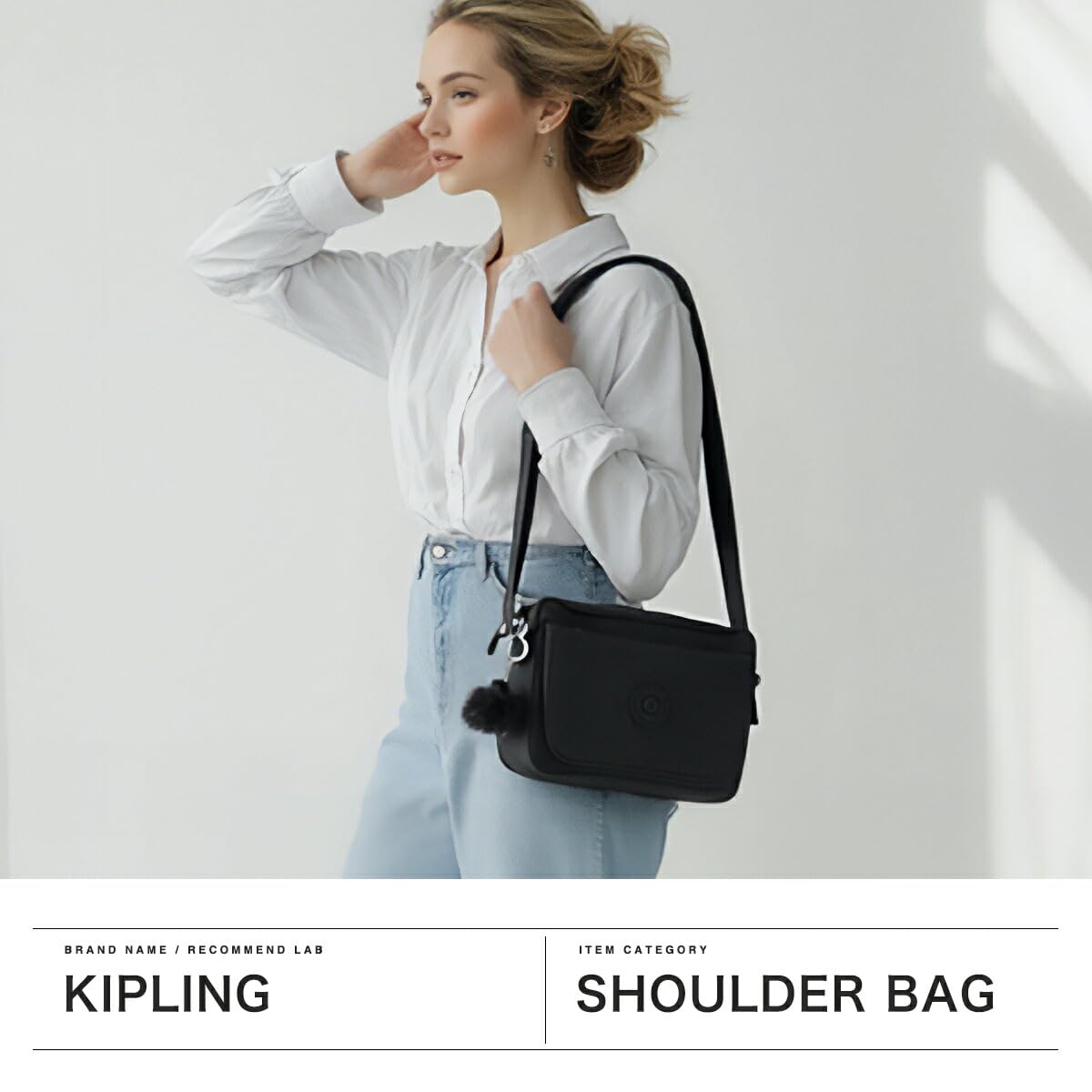 Kipling ABANU M Średni poprzek, Grey Gris (Szary)