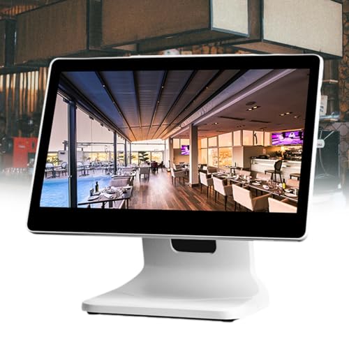 Image of Cash Register for Small Businesses, 15.6-Inch Mobile Tablet POS Cash Register Capacitive LCD Multitouch Screen Pos Monitor, Pre-Installed Win 10, for Shopping Center