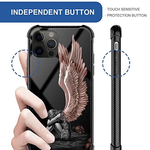 Iphone 13 Pro Max Case,Angel Wings Girl Iphone 13 Pro Max Case,Fashion Personality Pattern With Bumper Shock Scratch Protection Case For Man Women Girls Boys For Iphone 13 Pro Max 6.7 Inch #TOP3