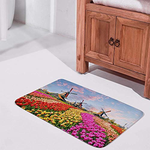 Tapis de bain antidérapant lavable en machine en microfibre douce
