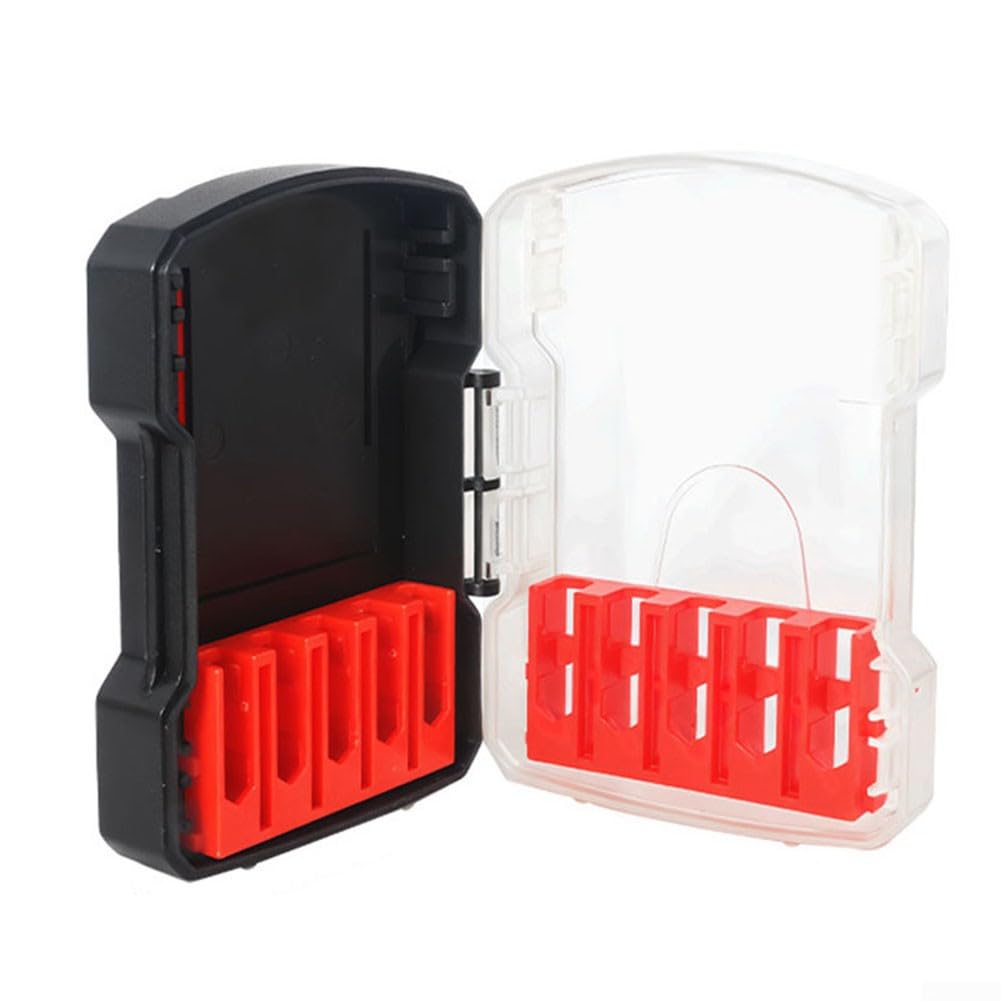 Hex Shank Drill Bit Box Plastic 10 Slot Organizer(black)