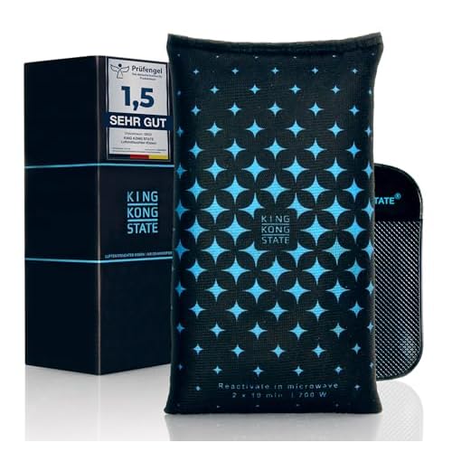 ThoMar 604230 airdry Duo Auto-Entfeuchter 2er Set , 2 x 600g Luftentfeuchter wiederverwendbar , Schützt vor beschlagenen Auto-Scheiben , Nimmt bis 1000 ml Feuchtigkeit auf, 80 Prozent 3 King Kong State Luftentfeuchter für Autos - Entfeuchter-Kissen für Beschlagene Autoscheiben - mit wiederverwendbarer Antibeschlag-Füllung und Anti-Rutsch Pad