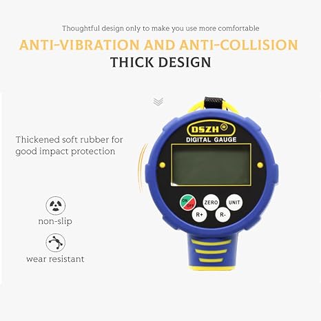 Generic Digital Refrigerant Pressure Gauge, HVAC Vacuum & Low Pressure Tester with 82 Refrigerants Database for Air Conditioning R32 1/8 NPT