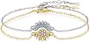 Bracelets for Womens Adjustable Celestial Sparkling Sun And Moon Bracelet Set Silver Gold Plate Matching Couple Bracelets Zirconia Bracelet Gifts for Friends Mum Sisters and Your Lover