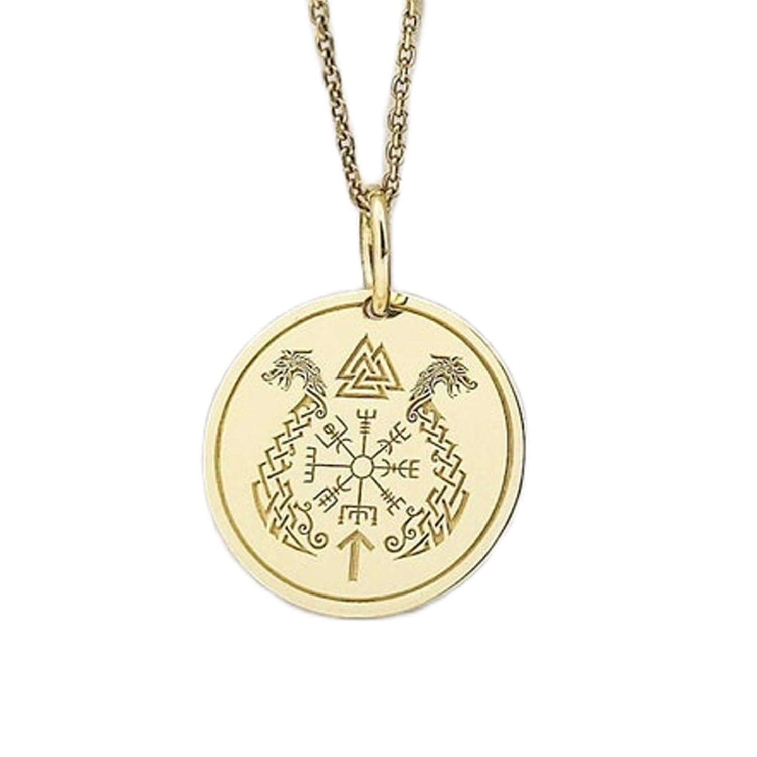 Breloque Valknut collier viking en argent pour style gothique rock - 4