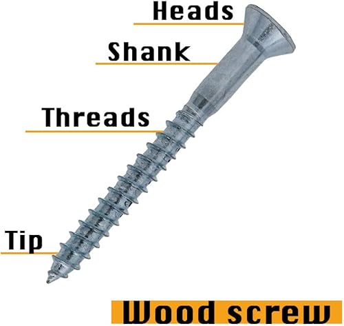 Miniatura 8 de T.K.Excellent Kit surtido de tornillos para madera, tornillos Phillips de cabeza plana de acero chapado en zinc, tornillos autorroscantes, surtido