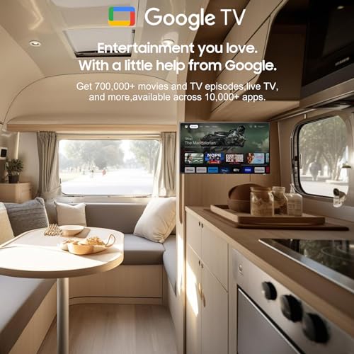 Image of SYLVOX 40 inch 12V TV for RV, 12-24V DC /110V AC Powered Smart Television, 1080P FHD Google TV with Voice Assistant, WiFi Bluetooth, for Camper Truck Marine & Home