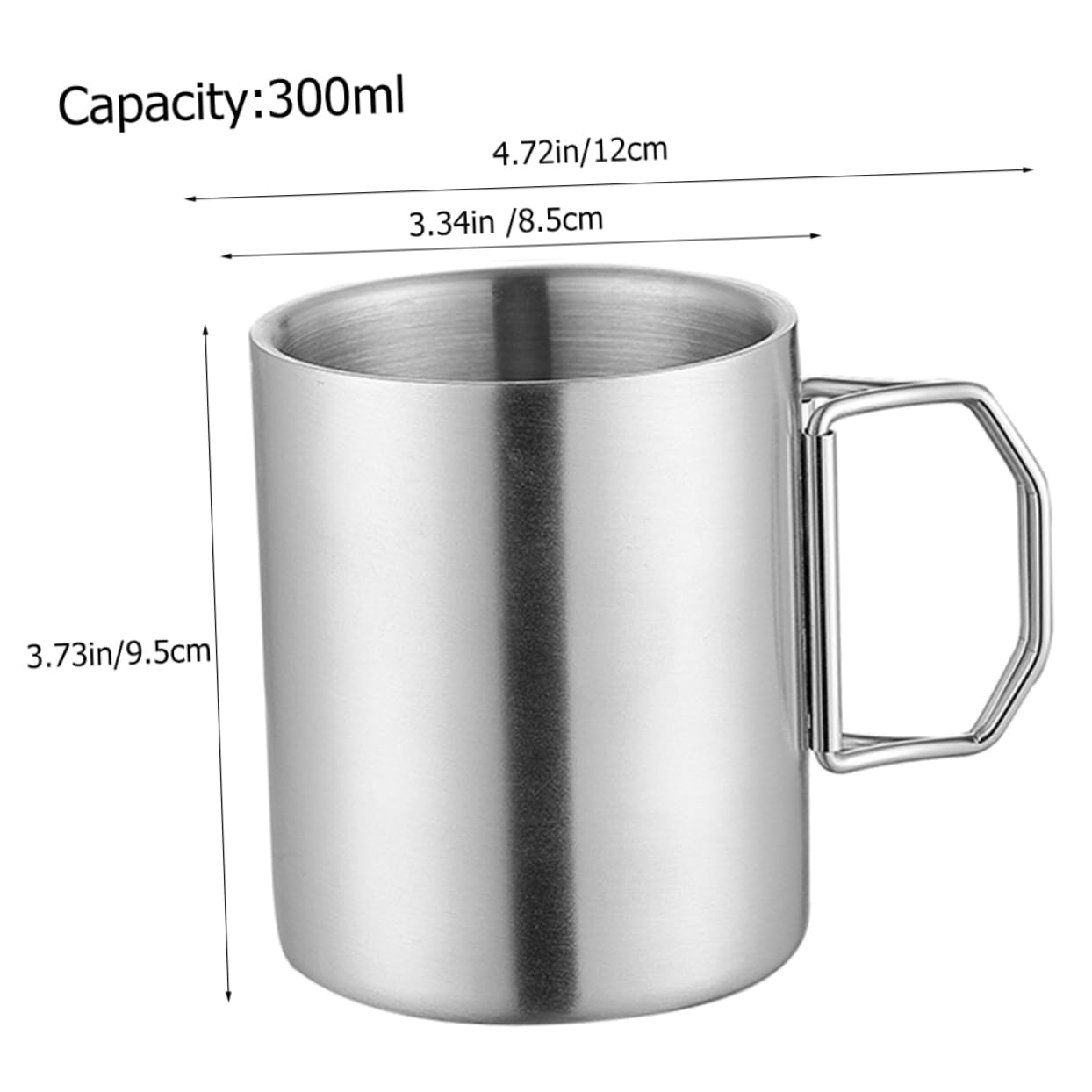 HANABASS 304 Stainless Steel Folding Cup Outdoor Drinking Cup for Camping Hiking and Mountaineering