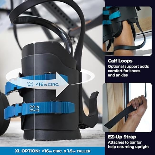 TEETER EZ-Up Inversion & Chin-Up System - Doorway Pull-up Workout Bar and Gravity Boots for Fitness, Stretching, and Back Pain Relief