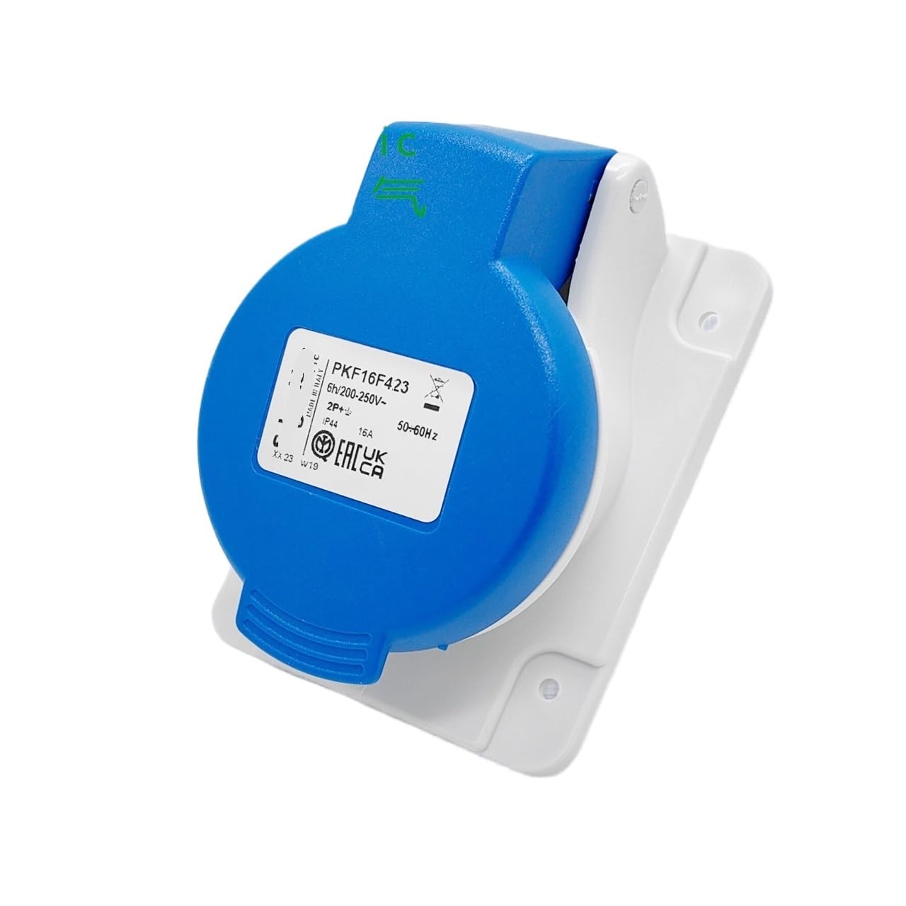 Enchufe industrial PKX16M423 para optimizar la energía en hangares y obras