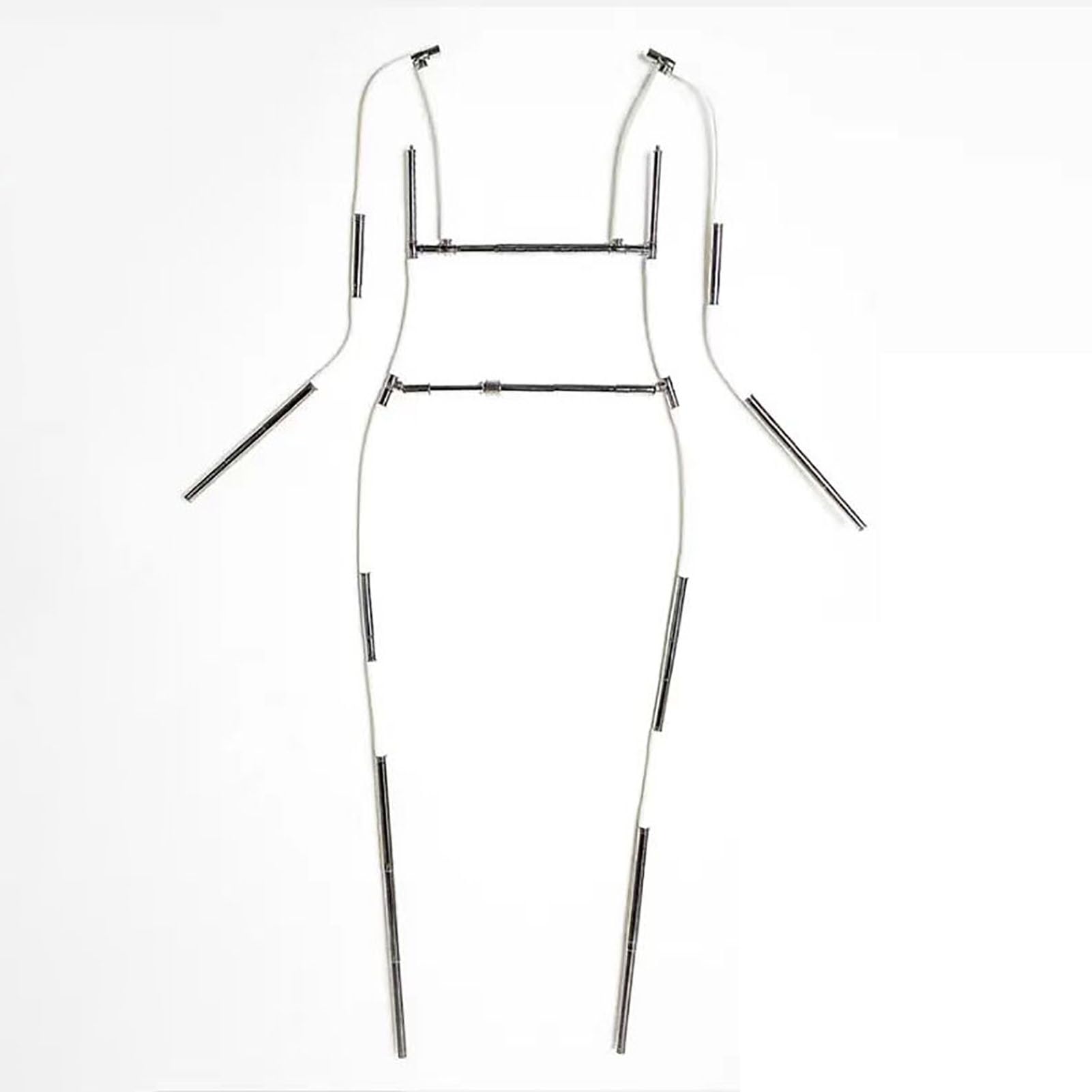 HCZKIUJY Mannequin Hanger Dress Hangers for Women Long Dresses Poseable, Metal Body Shape Clothing Display Hangers with Adjustable, Hangers Closet Clothes Organizer