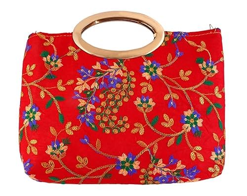 Floral Traditional Design Potli Bag Return Gifts for Women Bulk Wedding Favors Potli Purse for Return Gifts for Mehandi, Shagun, Haldi, Baby Shower, Guest (Red) (B0CVGVKLHC) Amazon Price History, Amazon Price Tracker