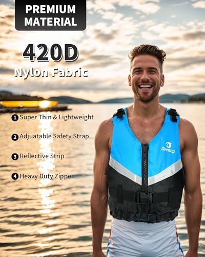 Image of Owntop Swim Jacket Kids Adults | Super-Thin & Lightweight | Comfortable Crotch Strap | Easy-to-spot Colors | Swimming Training, Kayak, Boating