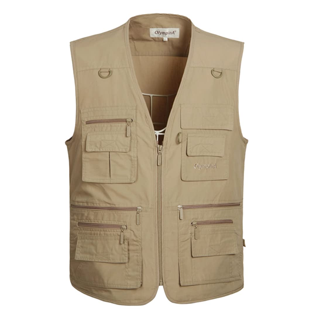 6 Farben große Größe schnell trocknende Arbeitsweste Herren Angeln Camping ärmellose Jacke Outdoor männliche Westen mit vielen mehreren Taschen