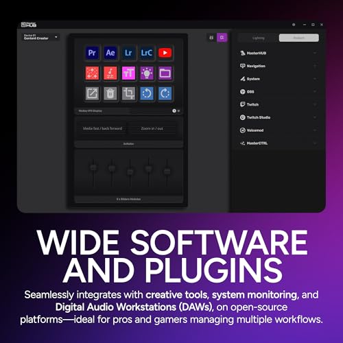 Image of Cooler Master MasterHUB Creator Kit: Freeform 2.0 Modular Platform - Allows You to Customize with Base, 15xKeys IPS Display, 2xRoller, and 5xFader Modules - Empowering Your Workflow