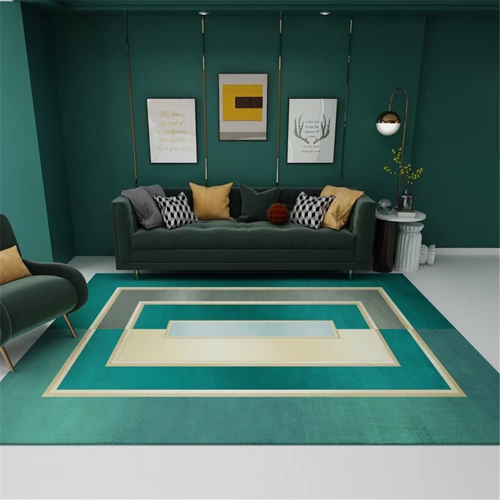 Moquette acoustique verte et tapis durable de salon 120X160CM