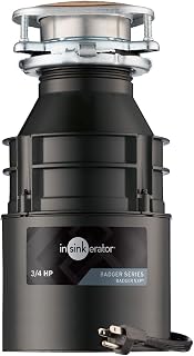 InSinkErator Badger 5XP 3/4 HP Garbage Disposal with Power Cord - Compact, Powerful Food Waste Disposer