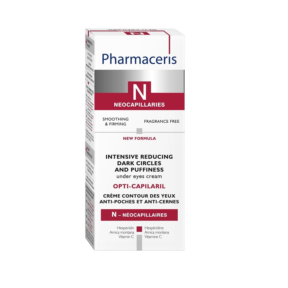Pharmaceris N Opti-Capilaril Intensive Eye Cream, 15 Ml – SPF 15 Under-Eye Treatment With Soy & Rice Proteins, Vitamin E, And Sun Filters For Dark Circles, Puffiness, And Sensitive Skin