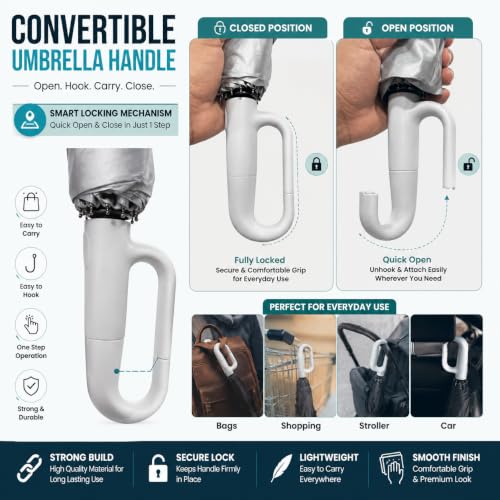Image of Vasukie Compact Travel Umbrella with Ergonomic C-Shaped Handle, Wind Resistant Folding Umbrella for Men & Women, Lightweight Portable Umbrella for Travel, Office & Daily Use