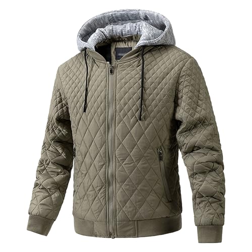 Veste de baseball homme rembourrée style militaire blouson coton à capuche
