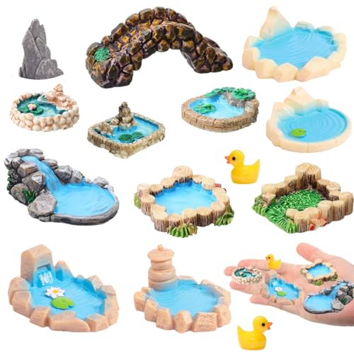 Purple Star Fairy Garden Pond 15 Pack Mini Pond for