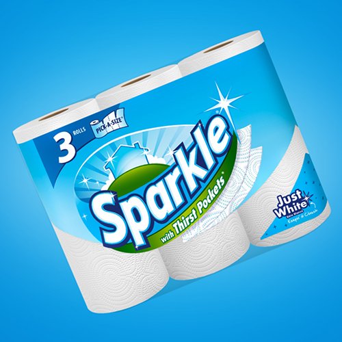 Sparkle Paper Towels, 18 Double Rolls, White, Pick-a-Size Sheets - Thumbnail 4