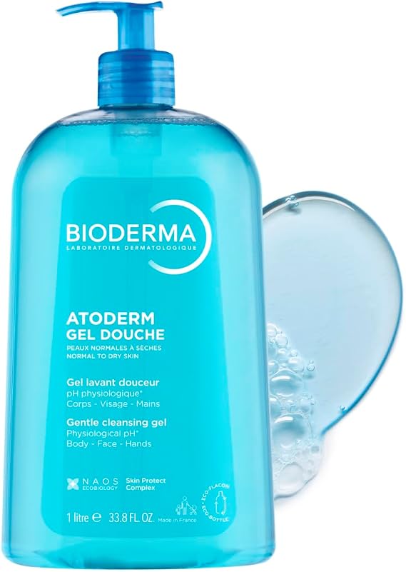 Bioderma Atoderm Shower Gel Moisturizing Shower Gel For Family Size Dry Skin Baby Child Adult 1 Lt