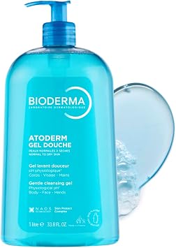 Bioderma Atoderm Shower Gel Moisturizing Shower Gel For Family Size Dry Skin Baby Child Adult 1 Lt
