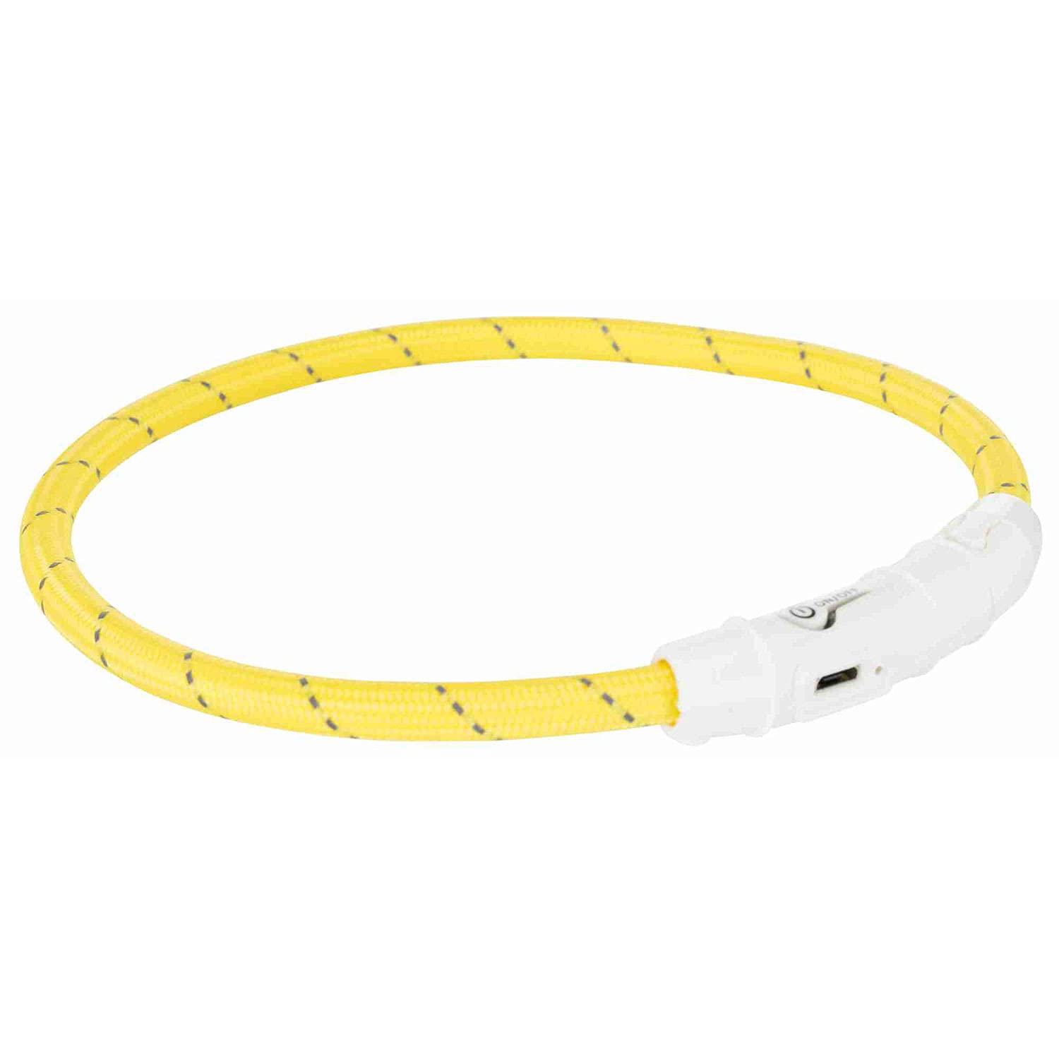 TRIXIE Glow Collars Dog Safety Flash Light Ring with USB (Yellow) (XS-S)_12690
