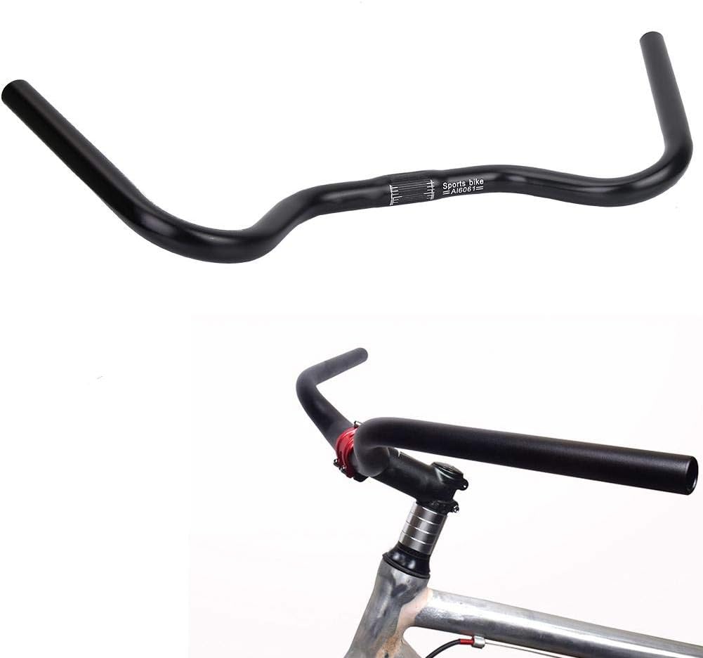 Taidda Aluminum Alloy Bike Handlebar, Road & Mountain, Black, 25.4mmx540mm