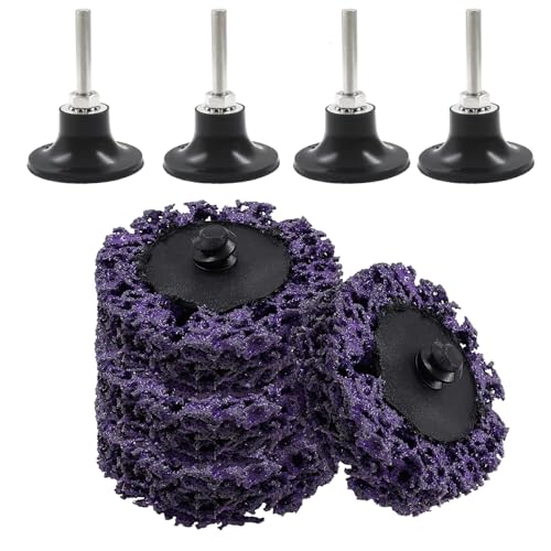 Hordion 11 Packs 2 Inch / 50mm Rust Remover Pads, Paint Stripping Disc Rust Stripper Disk, Poly Disc for Cleaning Dust, Weld