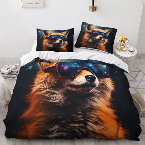 Housse de couette renard parure de lit finitions premium - 4
