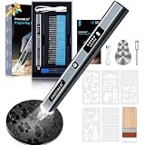 vueowcue Stylo de gravure électrique – Gravez plus de 50 surfaces – Écran LCD, lumière LED, 5 vitesses, 30+ accessoires, charge USB C – Graveur bijouterie, idéal bijoutiers, modélistes et créatifs