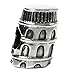Queenberry Landmark Series Sterling Silver Italy Tower of Pisa European-style Bead Charm
