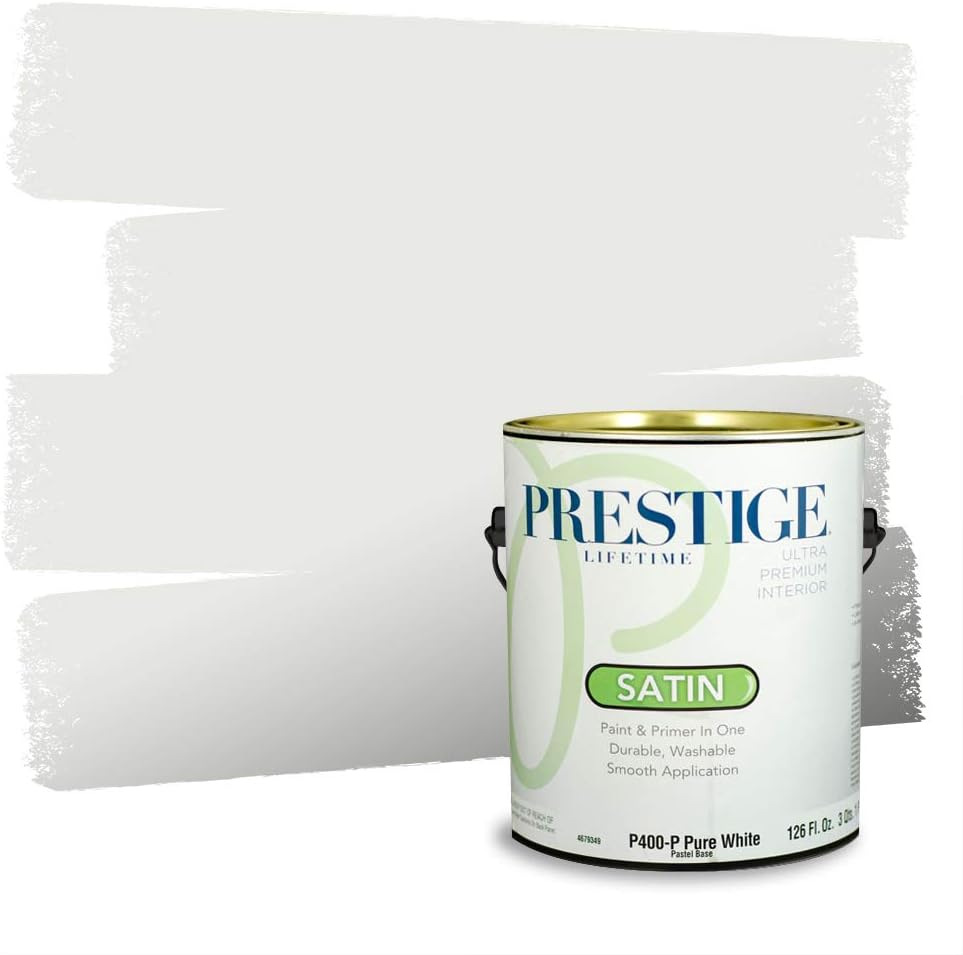 PRESTIGE Paints Interior Paint and Primer In One, 1-Gallon, Satin, Comparable Match of Valspar* Bleached Slate*