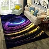 Alfombra De Sala De Juegos Con Impresión 3D Universo Espacio Galaxia Planeta Alfombra Para El Suelo, Material De Poliéster, Alfombra Antideslizante, Fácil De Limpiar, Pasillo, Dormitorio, Oficina -7G3