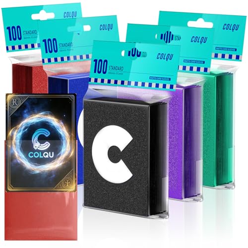 500ct Matte Card Sleeves, 5 Colors Card Sleeves fits MTG, TCG Cards Sleeve, Deck Sleeve Protectors for Baseball, Sports, Trading, Game, MTG Cards