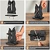 Edge Kitchen Knife Sharpener Pull-Through Manual Sharpener with Spring Arms Tungsten Carbide, Self-Adjusting Angle, Fast Edge Repair for Kitchen, Outdoor, and EDC Knives (Black)