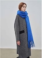 Vista 95 de Bufanda grande y gruesa de gran tamaño, esponjosas, de lana grande, gruesa, cálida para invierno