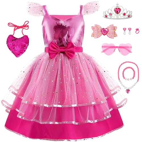WYB Girls Costume Dress Cosplay Dress Birthday Dress Up for 3-10 Years Kids Outfits (9-10Y)