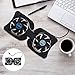 Gadpiparty Foldable Laptop Cooling Pad 70mm Fan Laptop Fan Cooler for Notebook Portable Notebook Stand Black