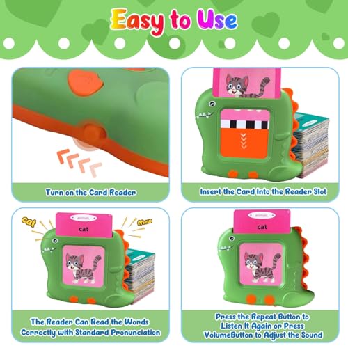 Winbaby Talking Flash Cards for Toddlers 1 2 3 4 5 Years Old, Pocket Speech Therapy & Autism Sensory Toy with 336 Sight Words, Montessori Educational Learning Device Gift - Image 3