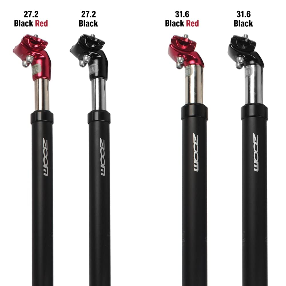 SattelstüTze MTB Suspension Teleskop Sattelstütze Röhre Aluminiumlegierung Fahrrad Stoßdämpfer Sitzpol 31.6x350mm /27.2x350mm Fahrradsitz Pfosten Sattelstange (Color : 27.2mm Black) Sport & Freizeit
