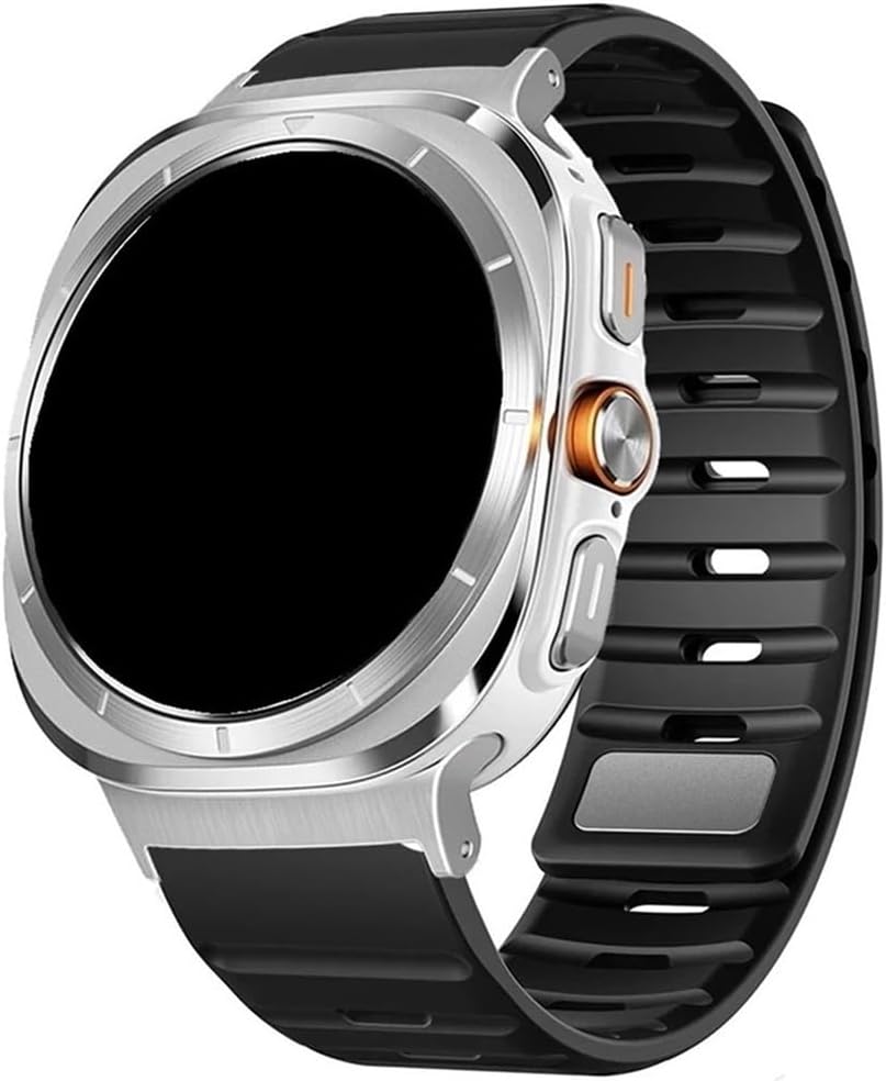 No Gaps Watch Strap Fit for Samsung Galaxy Watch Ultra 47mm Loop Band Soft Silicone Mens Bracelet