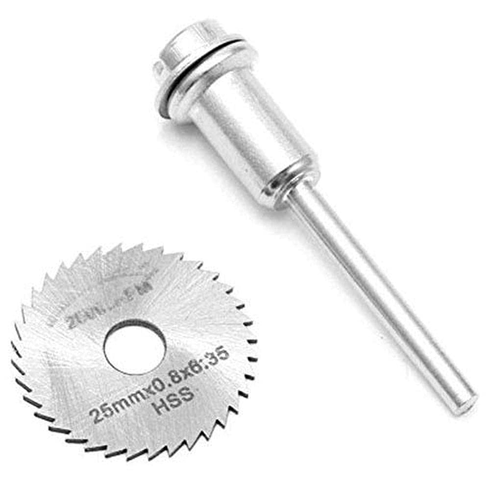 Diy Crafts 10417 6940 Hss 25mm Circular Saw Blade Rotary Tool Cutoff Wheel Cutting Disc Mandrel, Multicolor 1