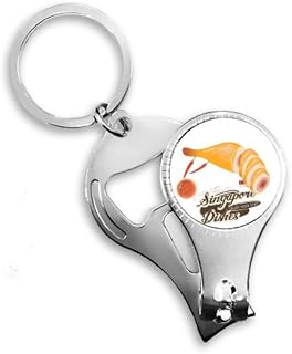 Traditional Singapore Hainanese Chicken Nail Nipper Ring Key Chain Bottle Opener Clipper