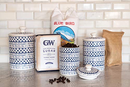 Image of 10 Strawberry Street CAN-MARINA Kitchen Canister Set, Set of 3