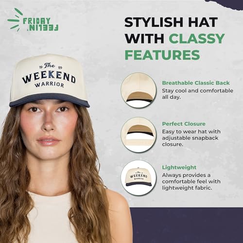 Image of Friday Feelin' Trucker Hat Women Men Baseball Cap Western American Fitted Trucker Hats Baseball Hat All Occasion - One Size