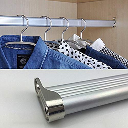 Zliger 10 Pezzi Supporto Tubo Armadio,Sostegno Asta Appendiabiti Reggitubo Laterale Lega Zinco Staffa per Mobili Guardaroba Vestiti Appesi (16MM) - Image 6