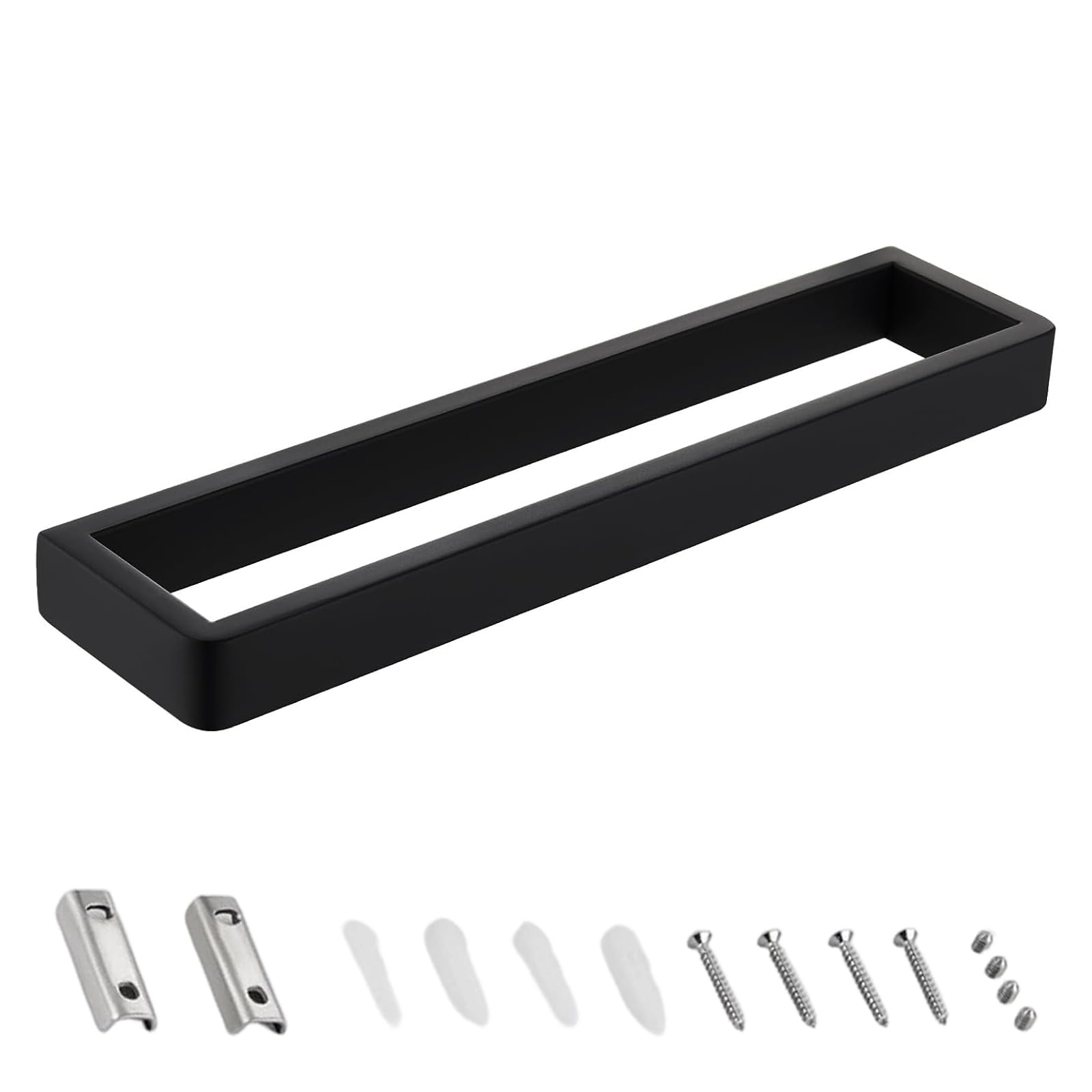 Porte-serviettes en aluminium haut de gamme au fini minimaliste pour salle de bain épurée